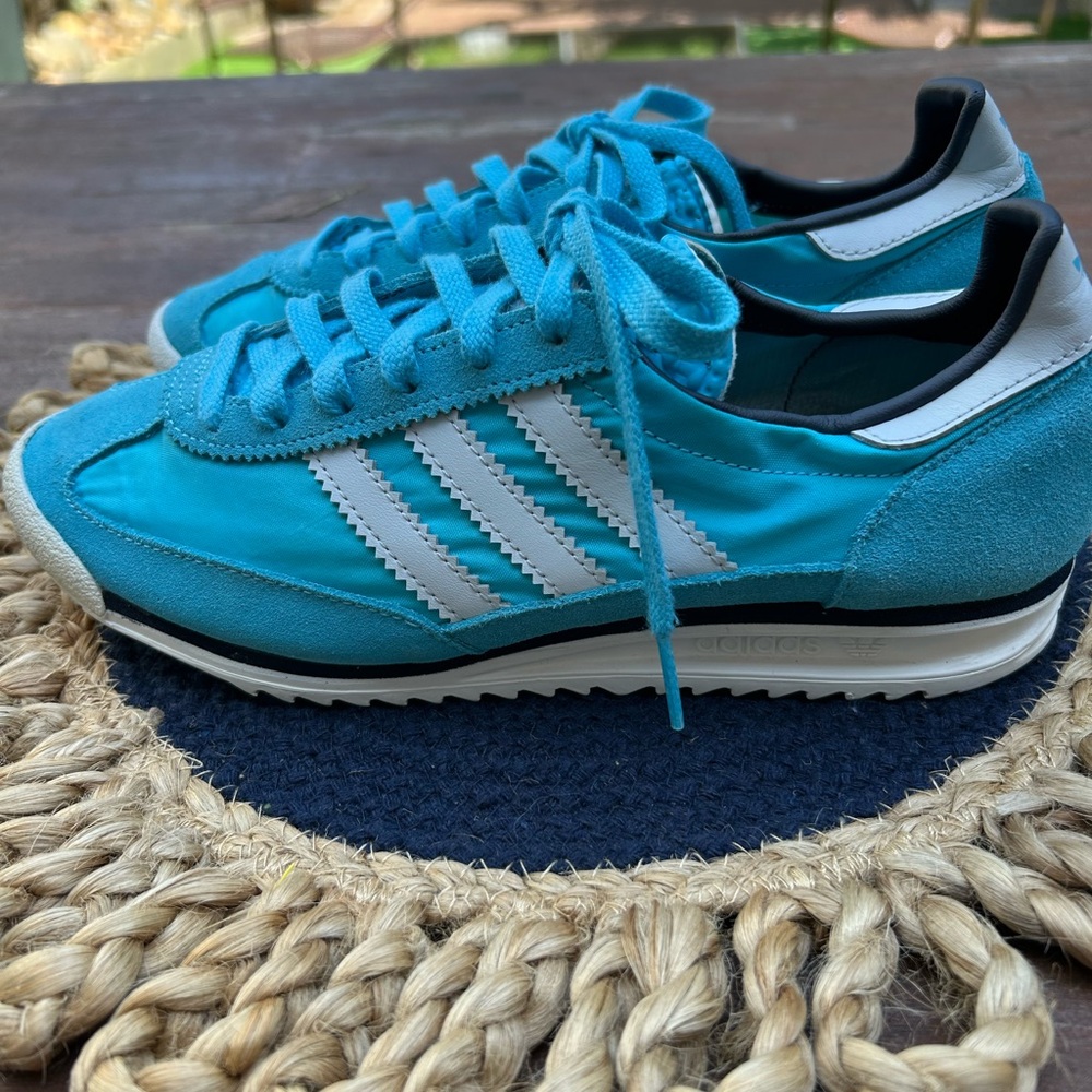 Adidas Blue and White Sneakers